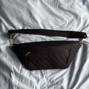 Canvelle quilted black oversized Fanny